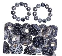 DECORNIJIA Frosted Black Agate Beads Round Spacer Beads DIY Jewelry Making Craft Charms for Bracelets and Pendants Strand