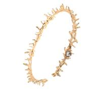 DECORNIJIA Golden Thorn Crown Headpiece Gothic Queen Headband for Halloween Cosplay Party Women Festival Hair Accessories