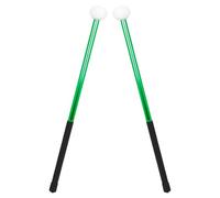 DECORNIJIA Green Felt Head Drumsticks Alloy Marching Snare Drumsticks Practical and Sturdy Percussion Instrument Accessories for Children and Beginners
