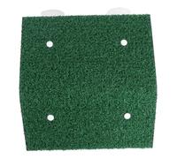 DECORNIJIA Green Tortoise Platform with Ramp Access and Suction Cups | Simulated Lawn Surface, PP Resin Build, Indoor Aquarium Décor for Turtles and Newts