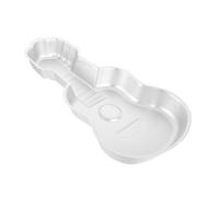 DECORNIJIA Guitar Shaped Aluminum Cake Pan Nonstick Bakeware for Birthday Music Parties Family Gatherings Easy Release Silver Cake Mold for Baking