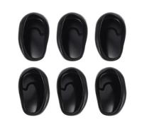 DECORNIJIA Hair Dye Earmuffs 6pcs Waterproof Plastic Ear Covers for Heat Protection and Chemical Shielding during Hair Coloring Black