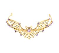 DECORNIJIA Halloween Spider Web Crown Tiara for Women Rhinestone Gothic Metal Headpiece Comfortable Skin-friendly Spider Hair Accessories for Halloween Cosplay Party and Themed Events