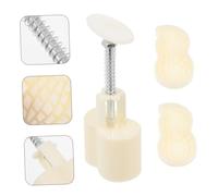 DECORNIJIA Hand-Press Moon Cake Mold Plastic Baking Tool for Handmade Green Bean and Peanut Desserts Smooth Easy Release Baking Supplies