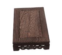 DECORNIJIA Handcrafted Wooden Display Stand Small Planter Tray Ball Stand Holder for Stones Bonsai Fishbowl Decor Pedestal Resistant Home Furniture Base