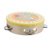 DECORNIJIA Handheld Tambourine Drum for Music Ergonomic Design for Little Hands Crisp Resonant Sound Colorful Elephant Pattern for Early Music Education School Performances and Interactive