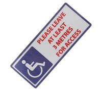 DECORNIJIA Handicap Warning Sticker Meters Away Self Adhesive Safety Sign for Disabled Awareness Indoor Outdoor Use
