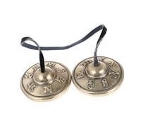 DECORNIJIA Handmade Tibetan Cymbal Bell for Yoga Meditation Pure Copper Crafted Percussion Instrument Religious Supply Chimes Sound