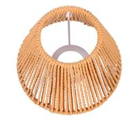 DECORNIJIA Handwoven Macrame Lampshade with Iron Frame Tapered Paper Rope Pendant Light Cover for Ceiling and Floor Lamps Rustic Artistic Light Shade for Living Bedroom Office Hotel