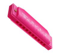 DECORNIJIA Harmonica for Beginners Lightweight Mouth Organ in Bright Rose Red Play Musical Instrument for Early Learning Lung Capacity Development and Creative Music Practice