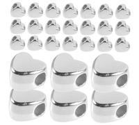 DECORNIJIA Heart Shaped Small Jewelry Beads Smooth Surface Cute Beads for DIY Bracelet Necklace Making Crafting and Home Decor Abundant Pack for Creative Accessories