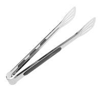 DECORNIJIA Heat Resistant BBQ Grill Tongs Black Stainless Steel Charcoal Clip for Barbecue Outdoor Cooking Lightweight Versatile Food Tong for Kitchen Party Buffet
