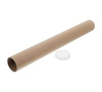 DECORNIJIA Heavy Duty Kraft Paper Mailing Tube with Plastic Cap Impact Resistant Cardboard Shipping Tube for Posters Blueprints Artwork Storage and Mailing