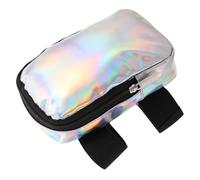 DECORNIJIA Holographic Thigh Bag with Adjustable Straps for Women Outdoor Walking Waist Pack with Multiple Compartments Handsfree Travel Hiking Sports Accessory Pouch Silver