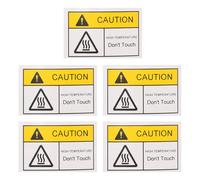 DECORNIJIA Hot Surface Warning Stickers 5 Sheets High Temperature Caution Labels for Mechanical Equipment Safety in Industrial and Home Use