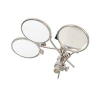 DECORNIJIA Jewellers Loupe Hands-Free Adjustable Glass and Iron Magnifier for Inspection, Watch Repair and Jewellery Making, Retro Silver Eye Loupe