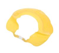 DECORNIJIA Kids Waterproof Shampoo Hat with Adjustable Crown Shape and Ear Protection, Bath Cap for Children, Yellow, for Baby Bath Time and Hair Washing