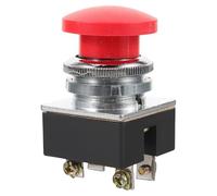 DECORNIJIA La2 Red Metal 30mm Flat Top Push Button Switch, Auto Reset Momentary Control Button for Marine and Truck Use, Flush Mount Industrial Control Indicator