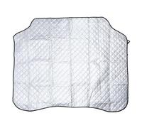 DECORNIJIA Large Car Windshield Sun Cover with Side Elastic Bands Weatherproof Front Window Protector for Snow Frost Ice Multi-use Mat for Camping Yoga Pet and Trunk Fits Cars Suvs Cabs Year