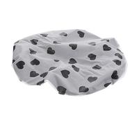 DECORNIJIA Large Shower Cap for Women with Heart Shaped Print Reusable Hair Protection for Long Thick Curly Hair Elastic Non Slip Bath Hat for Shower and Spa