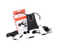 DECORNIJIA Lavalier Microphone with Clip Condenser Microphone Portable Mic for Live Streaming and Online Teaching, Black Metal Aps Material, High Sensitivity Small Size