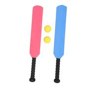 DECORNIJIA Lightweight Cricket Bat and Ball with Safe EVA Plastic Red and Blue Bats for Indoor Outdoor Play Beginner Baseball Supply for Hand-eye Coordination and Team Sports Development