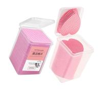 DECORNIJIA Lint-free Nail Polish Remover Wipes 400pcs Nail Pads Cotton Pads Pink Heart-shaped for Manicure
