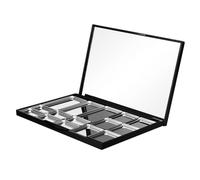 DECORNIJIA Magnetic Eyeshadow Palette Empty Makeup Tray Capacity Compact Square Magnetic Base Holder for Eyeshadows Blushes Highlights Brow Powders Portable Cosmetic Storage