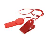 DECORNIJIA Magnetic Safety Lock Emergency Stop Switch for Treadmills with Convenient Start Key Running Machine Magnet Security Lock for Home and Commercial Use Red Plastic Insert Design