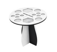 DECORNIJIA Makeup Brush Drying Rack Acrylic Organizer Stand for Cosmetic Brushes Multifunctional Black and White Holder for Professional and Personal Use Dresser Display and Storage