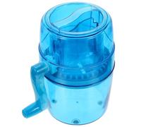 DECORNIJIA Manual Ice Crusher Hand Crank Operated Ice Machine Small Blue for Home Use