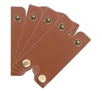 DECORNIJIA Manual Safety Razor Protective Head Covers 4pcs Brown Leather Sheaths Double Edge Razor Travel Case for Men Shaving Accessories Storage and Protection