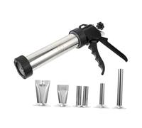 DECORNIJIA Manual Sausage Stuffer Handheld Stainless Steel Meat Filler for Home and Professional Use Compact Portable Sausage Making Tool Suitable for Kitchens Restaurants and Markets