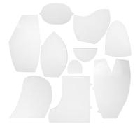 DECORNIJIA Memory Bear Template Ruler Set 10Pcs Acrylic DIY Sewing Pattern Templates for Plush Making 15-Inch Large Craft Quilting Rulers for ’S Handicraft