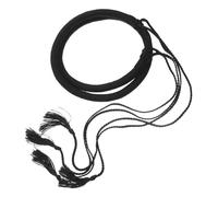 DECORNIJIA Men's Arab Turban Headband with Small Braid Tassel Wool Shemagh Wrap for Stylish Muslim Headscarf Comfortable Flexible Fit Traditional Dubai Saudi Arabia Hairband for Cultural