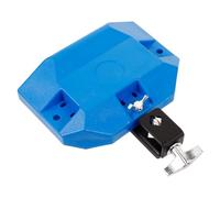 DECORNIJIA Metal Cowbell Percussion Instrument Accessory for Drum Set with Blue Triple-sided Frame, Handheld Cow Bell for Latin Band and Music Performance