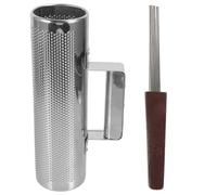 DECORNIJIA Metal Guiro Percussion Instrument with Scraper Professional Metal Guiro Shaker for Music Education and Birthday Party Safe Polished Surface Fun Latin Rhythm Training Tool