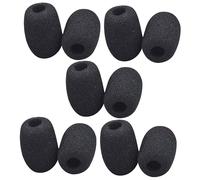 DECORNIJIA Microphone Windscreen Covers with Sound Insulation and Hands-free Convenience 10pcs Black Sponge Mini Mic Covers for Speech and Conferences