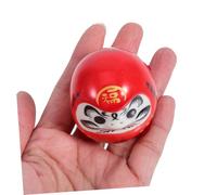DECORNIJIA Mini Japanese Figurine Porcelain Luck Egg Statue Prosperity Symbol Home Office Decor Traditional Eastern Culture Ornament