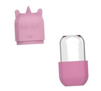 DECORNIJIA Mini Unicorn Face Ice Roller Mold, Pink Silicone Face Icing Roller for Facial Massage and Beauty Care, Portable Compact Size for Travel and Daily Skin Refreshing