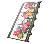 DECORNIJIA Miniature Folding Screen Divider for Chinese Style Decorative Panel with Antique Lacquer Finish Privacy Screen for Dollhouse Bedroom Living Photo Props