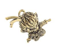 DECORNIJIA Monkey King Brass Keychain Charm Chinese Zodiac Animal Pendant for DIY Jewelry Crafting Feng Shui Accessory Unique Monkey Figurine Gift