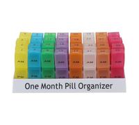 DECORNIJIA Monthly Medicine Dispenser Organizer Case 31-Day Food-Grade Pp Pill Box for Elderly Monthly Medicine Storage and Family Medication Management