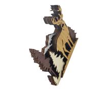 DECORNIJIA Multilayer Carved Elk Ornament Scene Tabletop Animal Decor Lightweight Rustic Home Decoration for Bedroom Shelf and Holiday Display