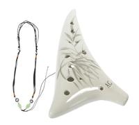 DECORNIJIA Musical Instrument with Protective Bag and Rope Ceramic Ocarina 12 Hole Alto Ocarina Flute Portable Fresh Unique Design for Beginners for Practice and Performance