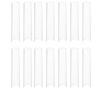 DECORNIJIA Nail Art Tips Half Covers Long Coffin French Fake Nail Extensions for Manicure Box