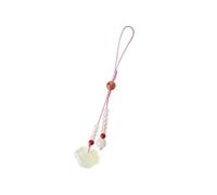 DECORNIJIA Natural Jade Stone Phone Chain Pendant for Mobile Phones Chinese Style Handcrafted Ruyi Lock Keychain Strap for Bags and Keys