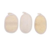 DECORNIJIA Natural Loofah Bath Scrubber 3pcs Set with Sisal Hemp and Loofah Pads for Deep Cleansing Exfoliating Dead Skin Removal, Biodegradable Body Wash Sponge for Shower Use
