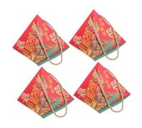 DECORNIJIA New Year Treat Boxes 4pcs Candy Cases Small Chinese Present Containers Cardboard Packaging for 2024 Spring Festival Cookies and Snacks Set