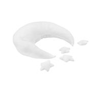 DECORNIJIA Newborn Photography Prop Set Star Moon Shaped Pillow Soft Photo Shoot Cushion Positioner White Cozy and Safe for Newborn Photoshoots